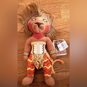 Lion King Simba Plush 14" Fox Theater Musical Broadway 2000 EUC, Vintage, NWT